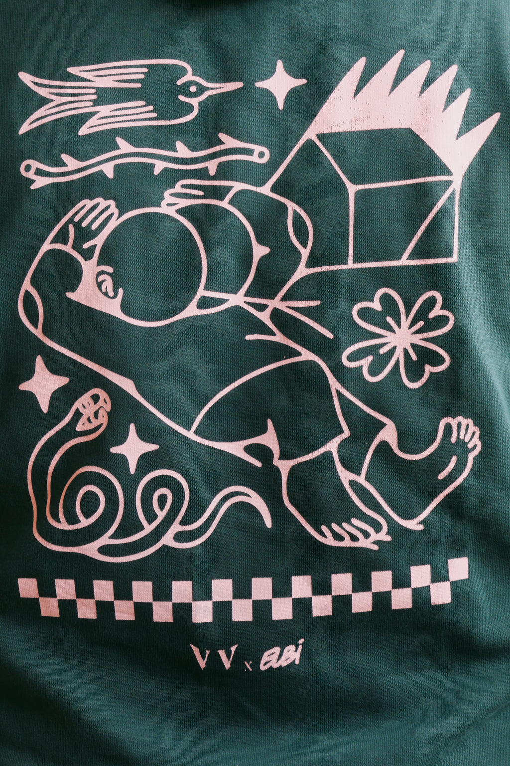"Jean-fesse" - Sweatshirt brodé et sérigraphié unisexe Vieilles Verveines