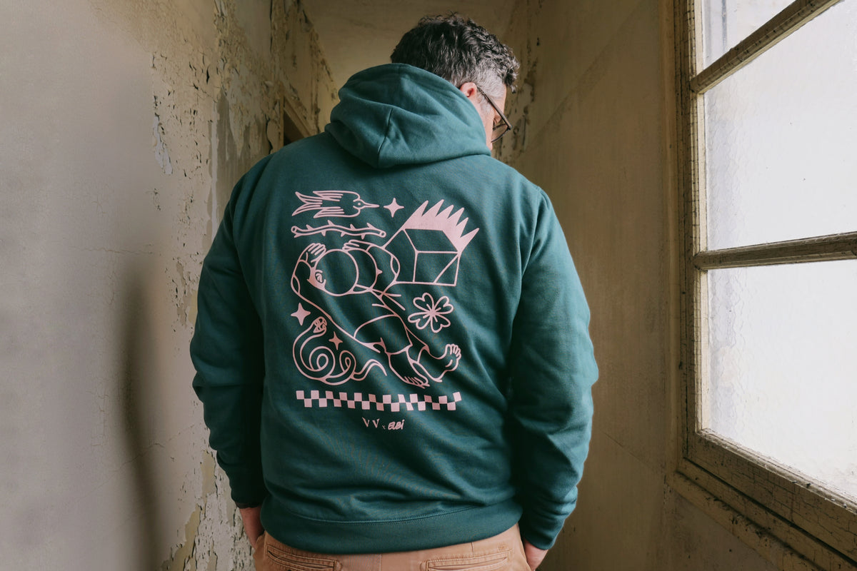 "Jean-fesse" - Sweatshirt brodé et sérigraphié unisexe Vieilles Verveines