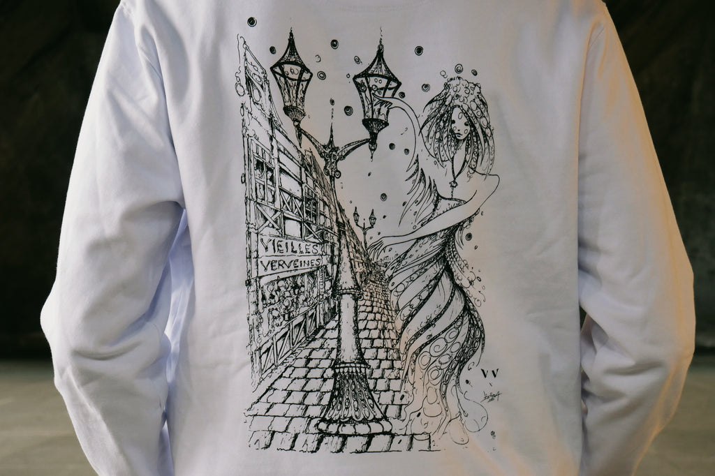 "Frelampier" - Sweatshirt brodé et sérigraphié unisexe Vieilles Verveines