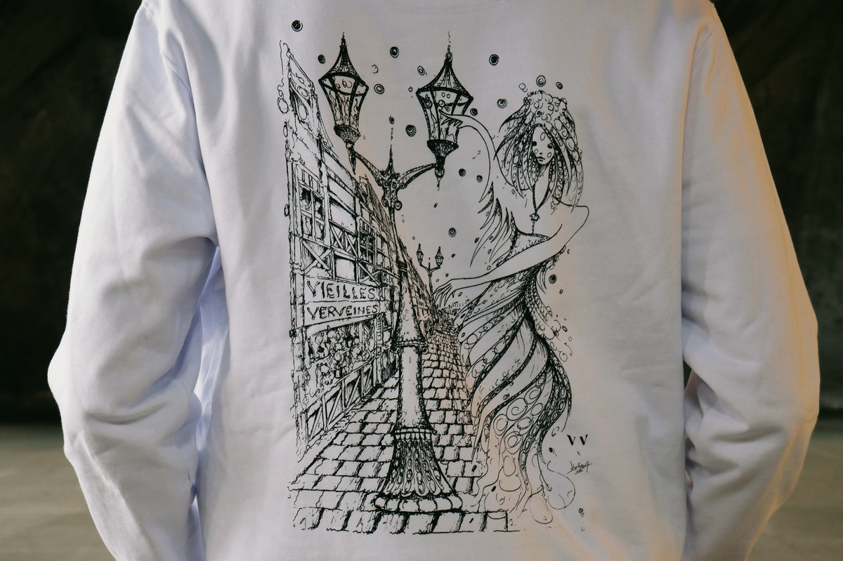 "Frelampier" - Sweatshirt brodé et sérigraphié unisexe Vieilles Verveines