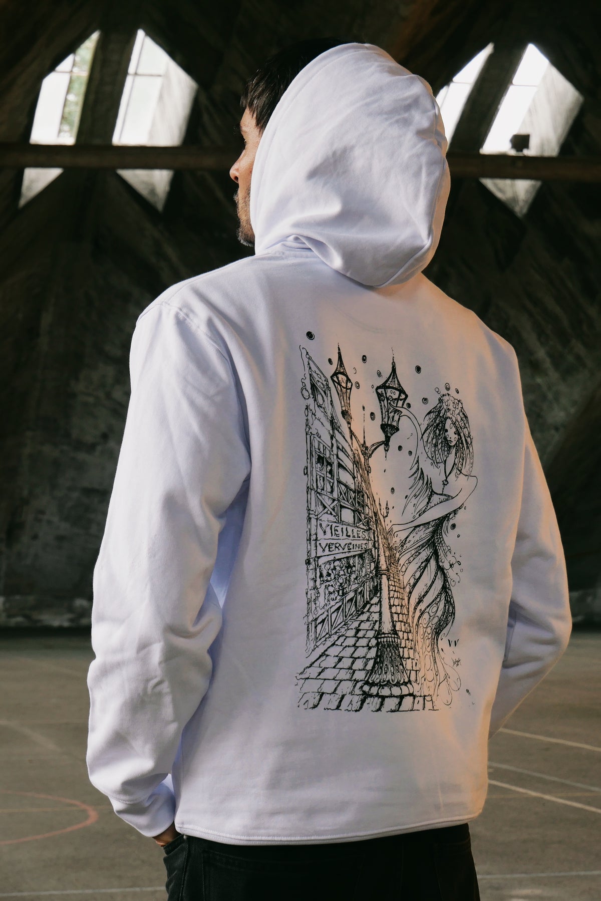 "Frelampier" - Sweatshirt brodé et sérigraphié unisexe Vieilles Verveines
