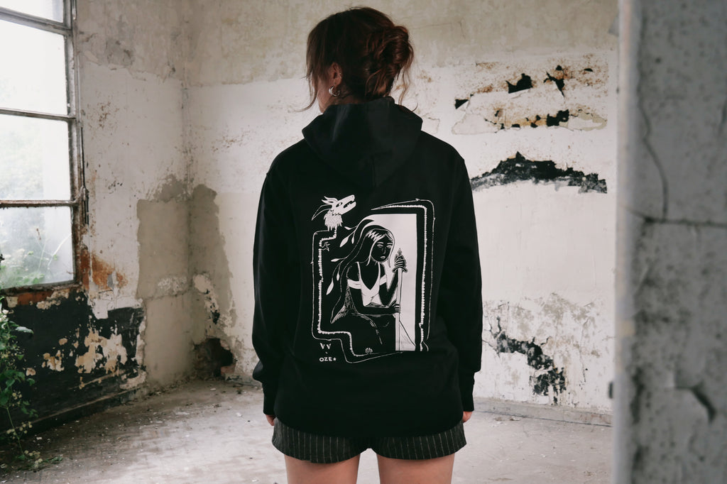"Caigne" - Sweatshirt brodé et sérigraphié unisexe Vieilles Verveines