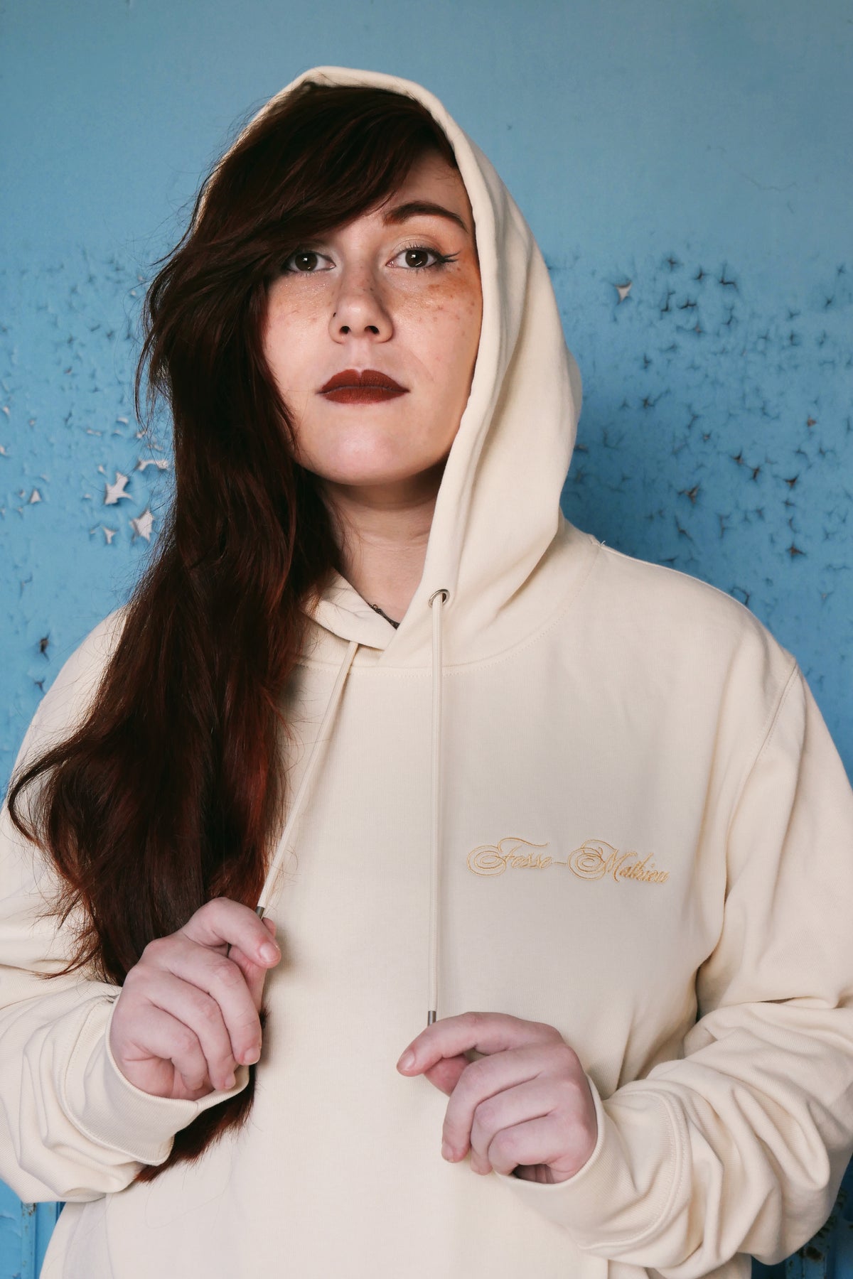 "Fesse-mathieu" - Sweatshirt brodé et sérigraphié unisexe Vieilles Verveines